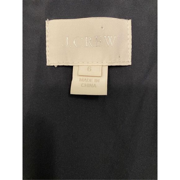 J. Crew Black Mirabelle 100% Silk Chiffon Dress | Size 6 - Picture 3 of 4